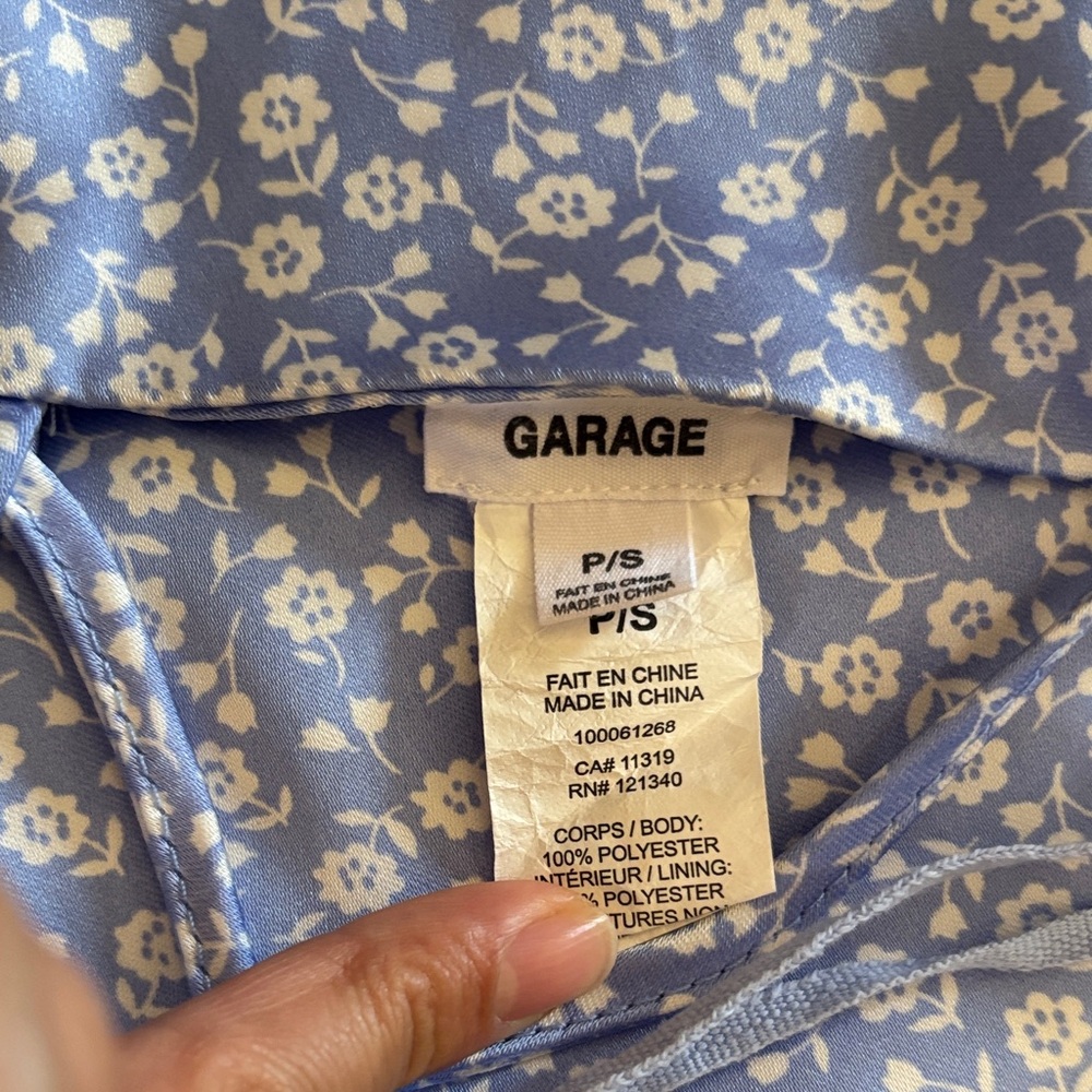 Garage Light Blue Floral Tank Top - Picture 3 of 4